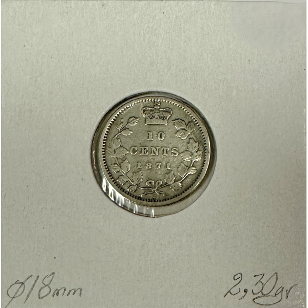 CANADA - 10 CENTS 1871 H - Pièce de...