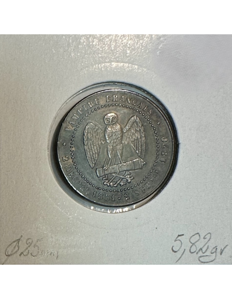 5 CENTIMES NAPOLEON III (SATIRIQUE) 1870 - Pièce de Monnaie // TB
