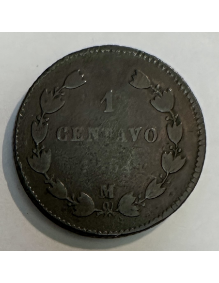 MEXIQUE - 1 CENTAVO 1864 M - Pièce de Monnaie en Cuivre // Qualité : B