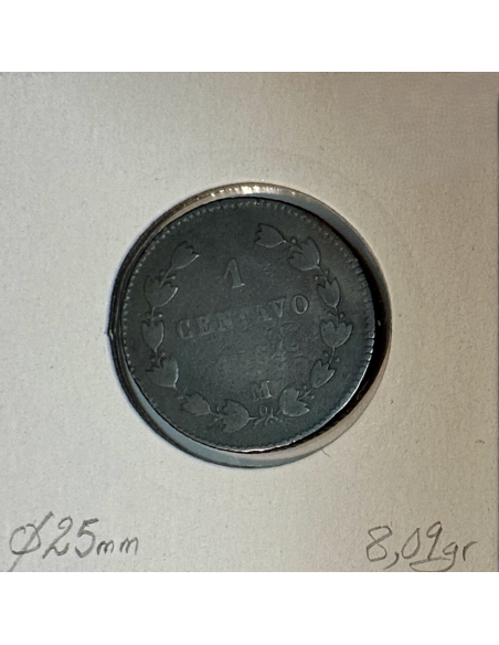 MEXIQUE - 1 CENTAVO 1864 M - Pièce de Monnaie en Cuivre // Qualité : B