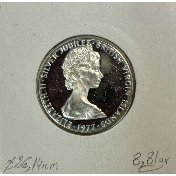 ILE VIERGE - 25 CENTS 1977 - Pièce de...