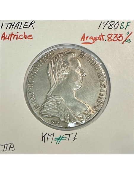 AUTRICHE - 1 THALER 1780 S.F (Marie-Thérèse) Monnaie en Argent // TTB (REF 1)