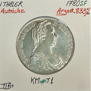 AUTRICHE - 1 THALER 1780 S.F (Marie-Thérèse) Monnaie en...