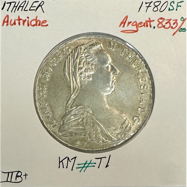 AUTRICHE - 1 THALER 1780 S.F...