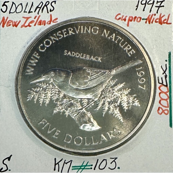 NOUVELLE-ZELANDE - 5 DOLLARS 1997 -...