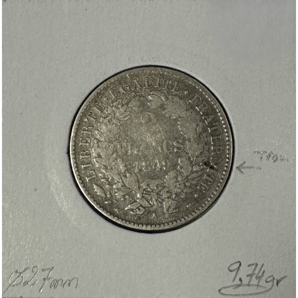 2 FRANCS CERES - 1849A - Pièce de...