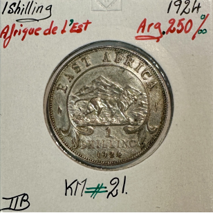 AFRIQUE DE L'EST - 1 Shilling 1924 - Monnaie en Argent //...
