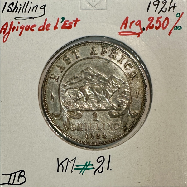 AFRIQUE DE L'EST - 1 Shilling 1924 -...
