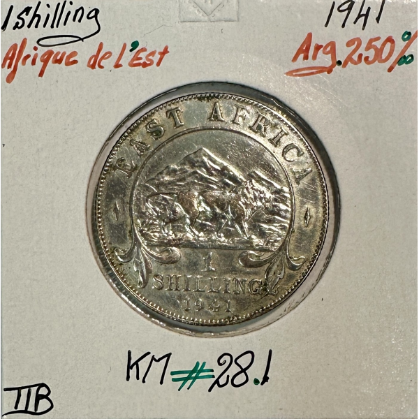 AFRIQUE DE L'EST - 1 Shilling 1941 -...