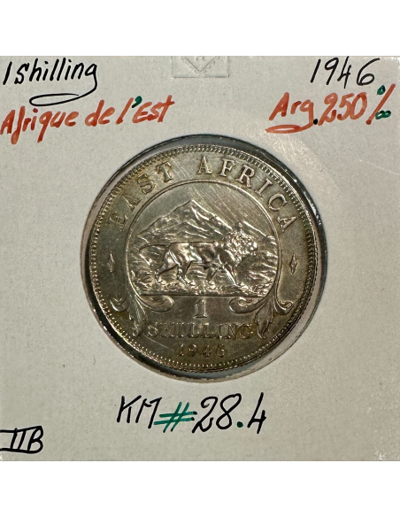 AFRIQUE DE L'EST - 1 Shilling 1946 - Monnaie en Argent // Qualité : TTB