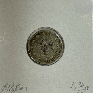 TURQUIE - 2 KURUSH 1907 (AH 1293) - Pièce de Monnaie en... 2