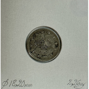 TURQUIE - 2 KURUSH 1909 (AH 1327) - Pièce de Monnaie en... 2