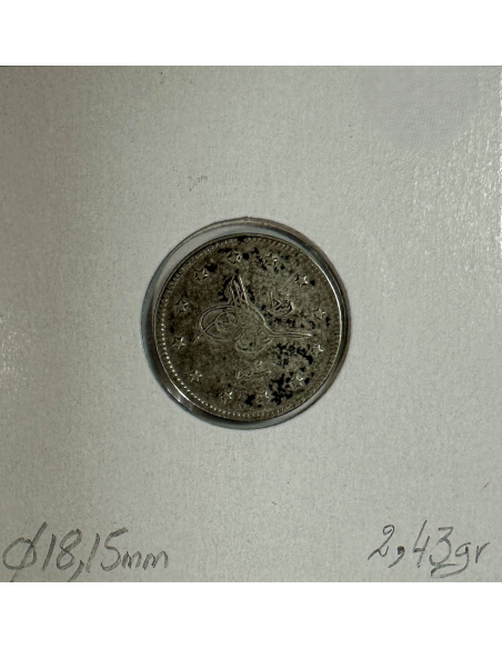 TURQUIE - 2 KURUSH 1910 (AH 1327) - Pièce de Monnaie en Argent // Qualité : TB