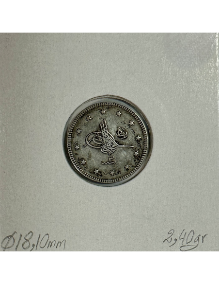 TURQUIE - 2 KURUSH 1911 (AH 1327) - Pièce de Monnaie en Argent // Qualité : TTB
