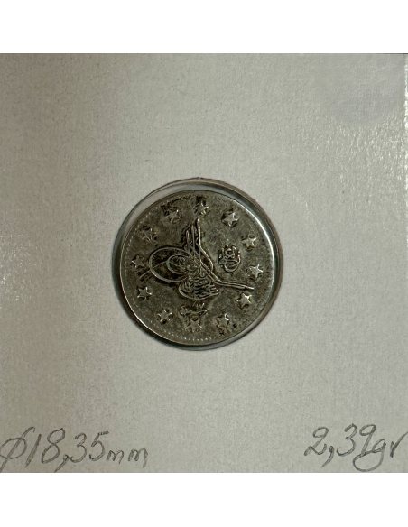 TURQUIE - 2 KURUSH 1891 (AH 1293) - Pièce de Monnaie en Argent // Qualité : TB