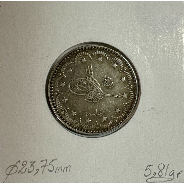 TURQUIE - 5 KURUSH 1909 (AH 1327) -...