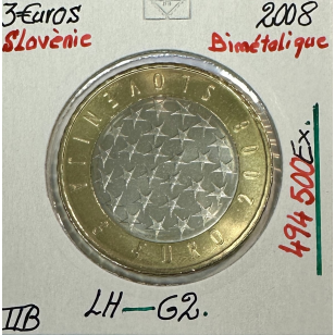 SLOVENIE - 3 EURO - 2008 // Pièce de Monnaie en Qualité :...