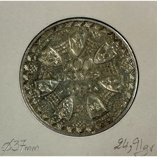 AFRIQUE DE L'OUEST - 500 FRANCS 1972...