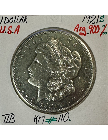 ETATS-UNIS - USA - 1 DOLLAR 1921 S - Pièce de Monnaie en argent // TTB