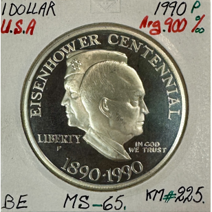 ETATS-UNIS - USA - 1 DOLLAR 1990 P - Pièce de Monnaie en...