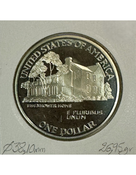ETATS-UNIS - USA - 1 DOLLAR 1990 P - Pièce de Monnaie en argent / Qualité : BE
