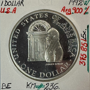 ETATS-UNIS - USA - 1 DOLLAR 1992 W - Pièce de Monnaie en...