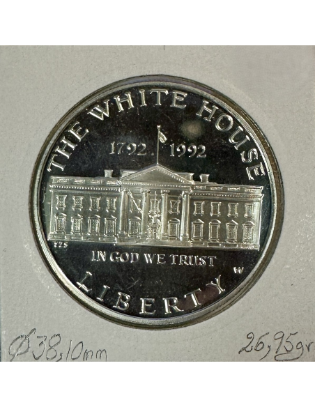 ETATS-UNIS - USA - 1 DOLLAR 1992 W - Pièce de Monnaie en argent // Qualité : BE