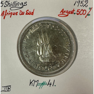 AFRIQUE DU SUD - 5 SHILLING 1952 - Monnaie en Argent // TTB