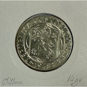 TCHECOSLOVAQUIE - 100 KORUN 1948 - Pièce de Monnaie en... 2