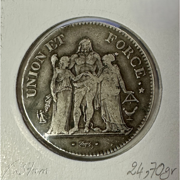 5 FRANCS UNION ET FORCE - L'AN 11K -...