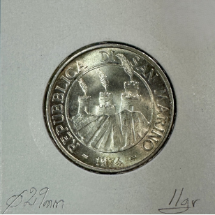 SAINT-MARIN - 500 LIRE 1974 - Pièce de Monnaie en Argent... 2