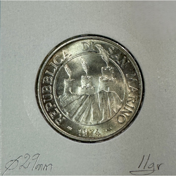 SAINT-MARIN - 500 LIRE 1974 - Pièce...