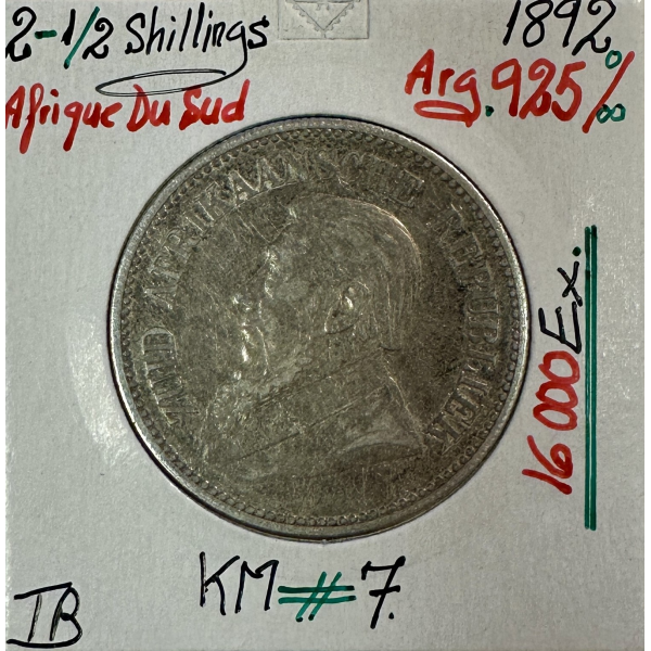 AFRIQUE DU SUD - 2 1/2 SHILLINGS...