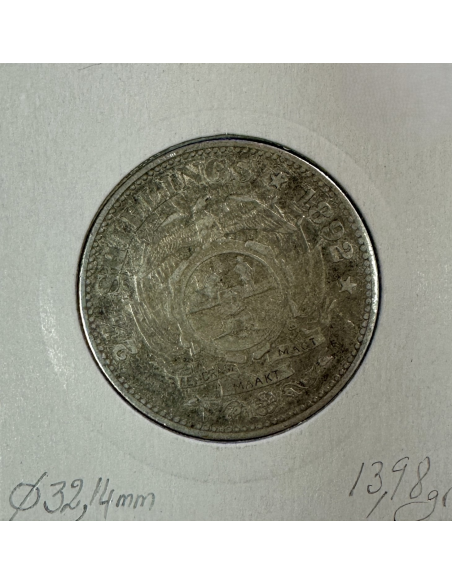 AFRIQUE DU SUD - 2 1/2 SHILLINGS (1892) Monnaie en Argent // Qualité : TB