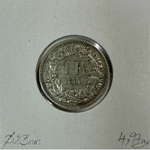 SUISSE - 1 FRANC 1850 A - Pièce de Monnaie en Argent //... 2