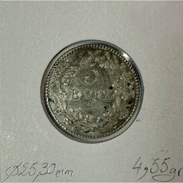 SUISSE VAUD - 5 BATZEN 1814 - Pièce...