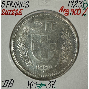 SUISSE - 5 FRANCS 1923 B - Pièce de Monnaie en Argent //...