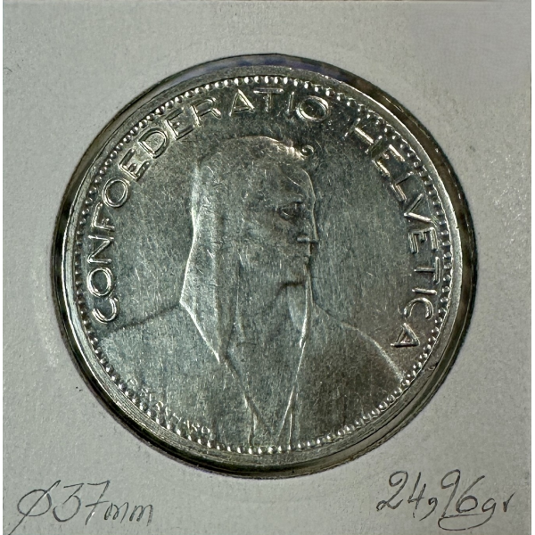SUISSE - 5 FRANCS 1923 B - Pièce de...