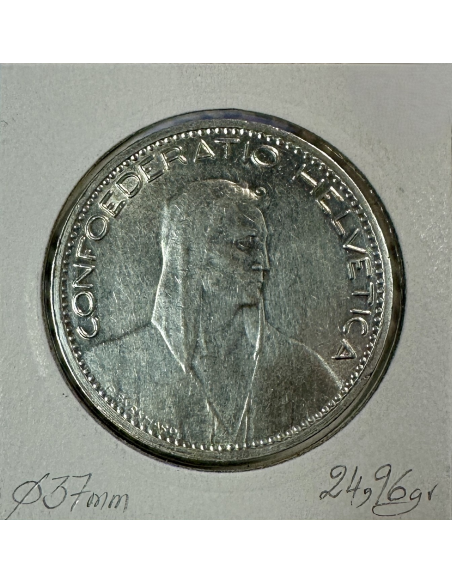 SUISSE - 5 FRANCS 1923 B - Pièce de Monnaie en Argent // Qualité : TTB