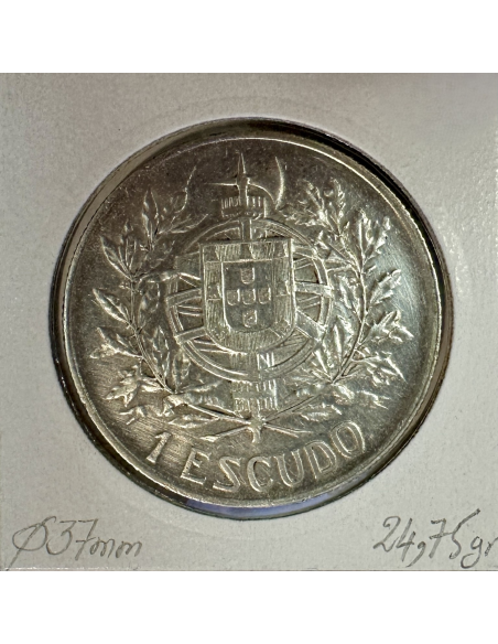 PORTUGAL - 1 ESCUDO 1910 - Pièce de Monnaie en Argent // Qualité : TTB