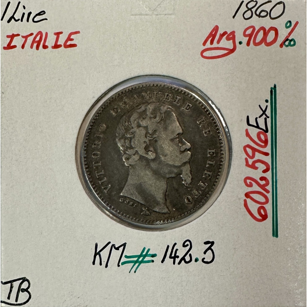 ITALIE - 1 LIRE 1860 - Pièce de...