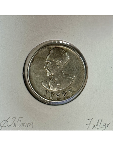 ETHIOPIE - 50 CENTS 1936 - Pièce de Monnaie en Argent // Qualité : TTB