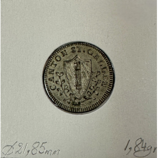 SUISSE - 1/2 BATZEN 1812 K - Pièce de Monnaie en Billon... 2