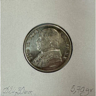 VATICAN - 20 BAIOCCHI 1865 R (Pape PIE IX) Monnaie en... 2