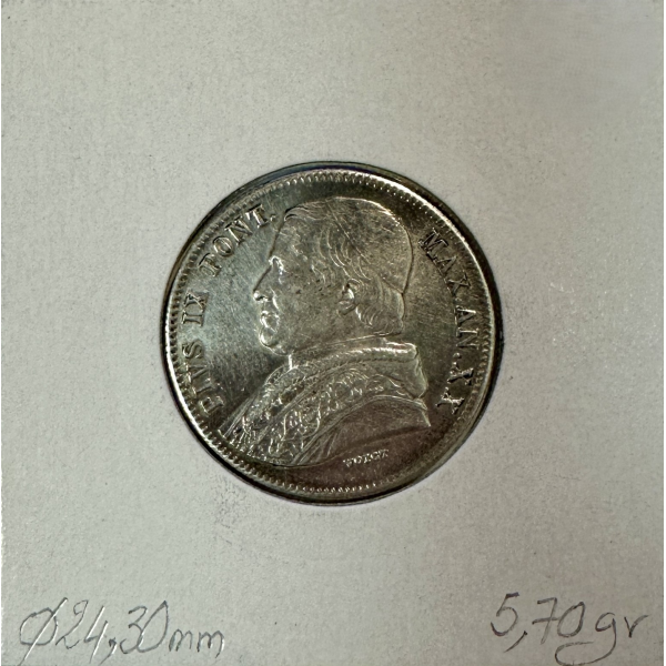 VATICAN - 20 BAIOCCHI 1865 R (Pape...
