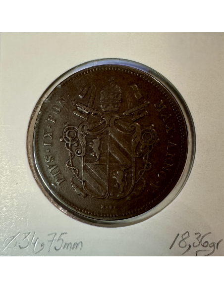 VATICAN - 2 BAIOCCHI 1850 VR - Monnaie en Cuivre // Qualité : TTB