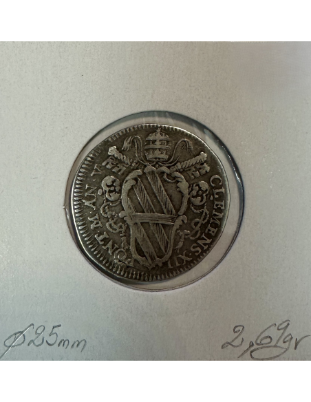 VATICAN - 1 GIULIO 1735 V - Pièce de Monnaie en Argent // Qualité : TTB