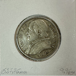 VATICAN - 2 LIRE 1867 R (Pape PIE IX) Monnaie en Argent... 2