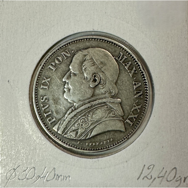 VATICAN - 2,5 LIRE (2½ Lire) 1867...