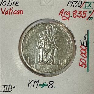 VATICAN - 10 LIRE 1930 IX (Pape PIE XI) Pièce de Monnaie...